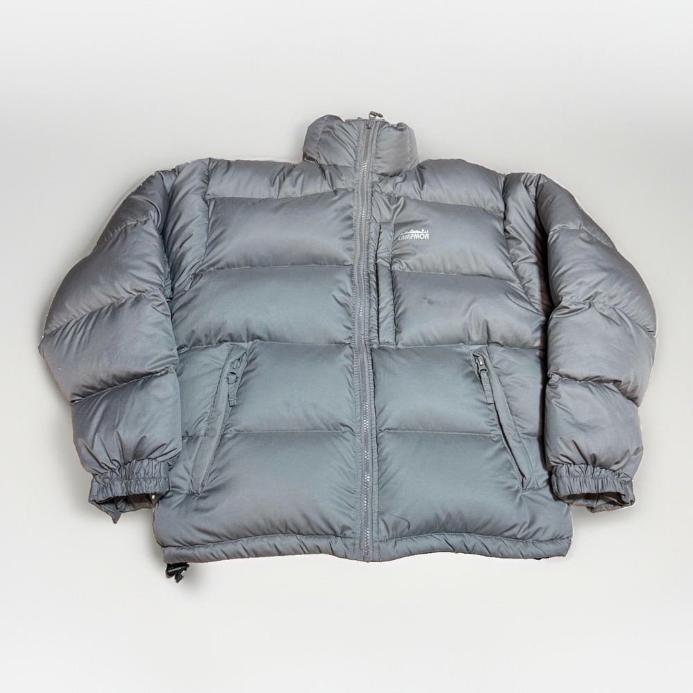 Campmor‎ Puffer Jacket S Gray Goose Down Ripstop Winter Coat 58425 Men's Small